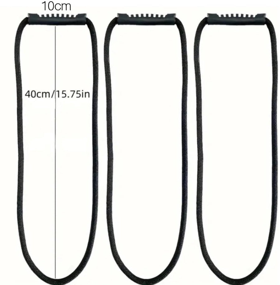 4 pieces - Cable management strap - Cable management strap - Carrying rope - Handle - Storage rope - Storage accessories - Suitable for cable storage - Tools - Water pipes - Black - 10*40cm