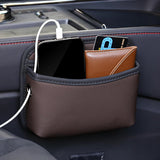 Car storage bag - 18*15*5.5 cm - Car storage bag - Storage - Universal car storage bag - Self-adhesive storage bag - Car essentials - Universal storage accessories for the car seat holder - Side View