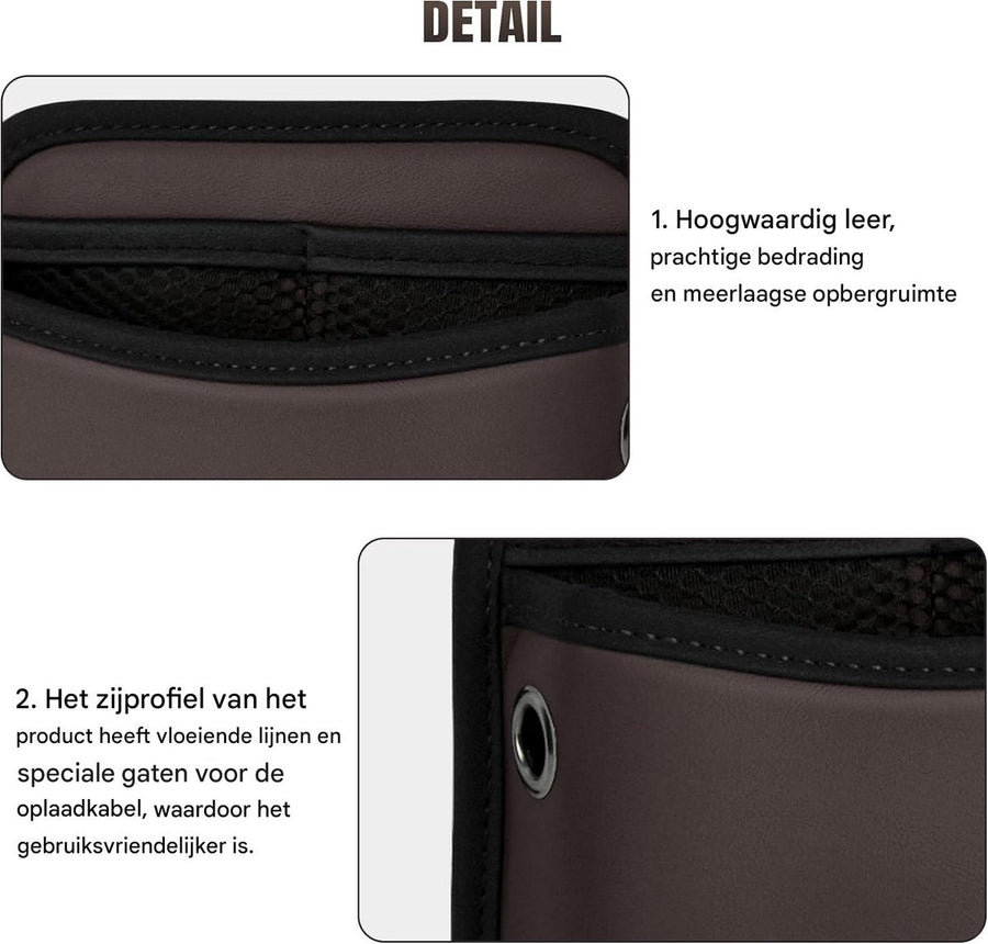 Car storage bag - 18*15*5.5 cm - Car storage bag - Storage - Universal car storage bag - Self-adhesive storage bag - Car essentials - Universal storage accessories for the car seat holder