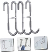 Two-piece set of door hooks, suitable for hanging towels and other storage accessories.