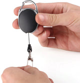Retractable keychain with clip - Keys and cards - Recoil - Top-Down View