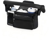 Universal storage bag for stroller - with drink holder - cup holder - stroller storage accessories - large capacity stroller bag