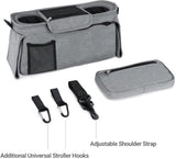Universal storage bag for stroller - with drink holder - cup holder - stroller storage accessories - large capacity stroller bag - 45-Degree Angle