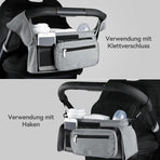 Universal storage bag for stroller - with drink holder - cup holder - stroller storage accessories - large capacity stroller bag