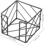 Sticky Note Organizer - Storage Rack - Metal Storage Rack - Creative Openwork Note Box - Desk Storage Accessories - Post-it Holder - Black
