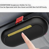 Glasses case - car glasses frame - sun visor sunglasses holder - car glasses case - multifunctional storage box - car storage accessories - hanging glasses case - with mounting clip - storage of glasses, sunglasses, cards (17*7.6cm - black)