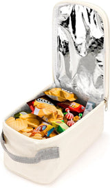 Thermally insulated container for fruit - Lightweight and leak-proof - Portable outdoor cooler bag - Storage accessories - Suitable for picnics (beige) Travel snack bags.