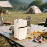 Thermally insulated container for fruit - Lightweight and leak-proof - Portable outdoor cooler bag - Storage accessories - Suitable for picnics (beige) Travel snack bags.