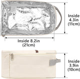 Thermally insulated container for fruit - Lightweight and leak-proof - Portable outdoor cooler bag - Storage accessories - Suitable for picnics (beige) Travel snack bags.