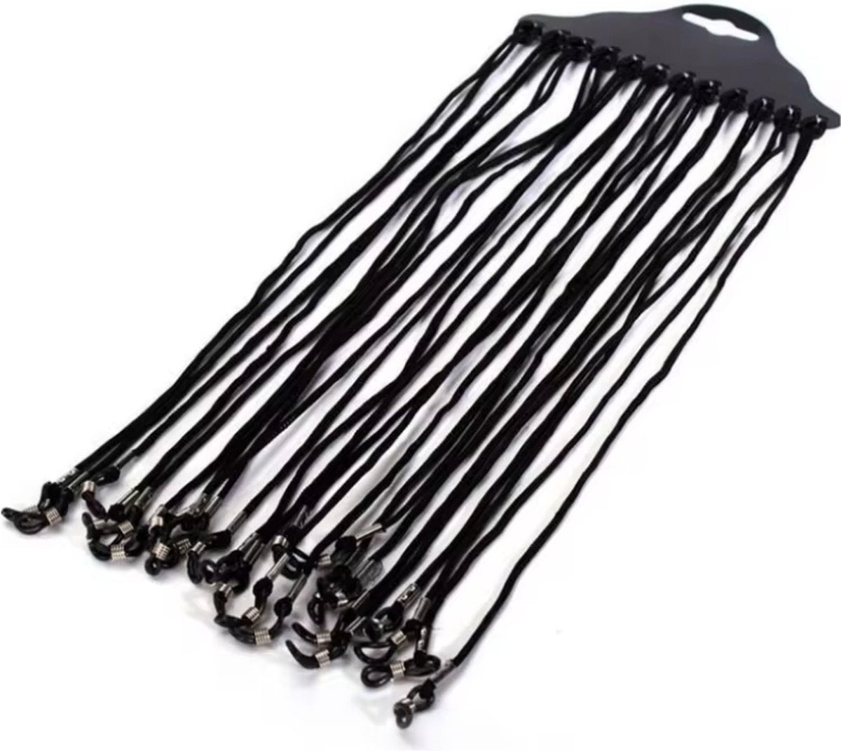 Glasses Cord / 12 Pieces / Black Cord / 3D