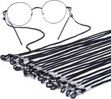 Glasses Cord / 12 Pieces / Black Cord / 3D - Side View