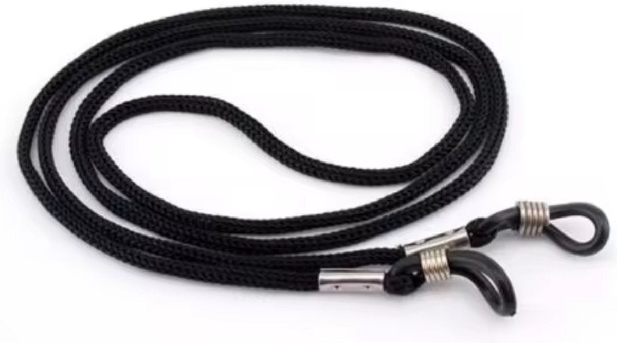 Glasses Cord / 12 Pieces / Black Cord / 3D