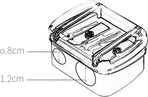 Black 2-hole pencil sharpener - Makeup sharpener with collection tray - plastic