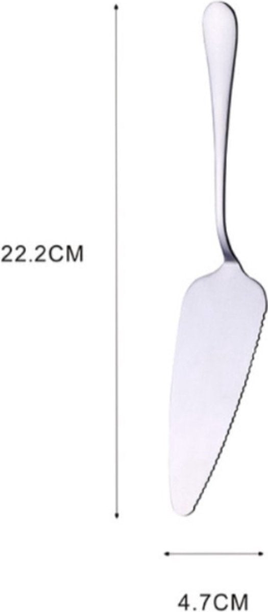 Cake Peel | Pizza Peel | Cake Cutter | Pizza Cutter | With Serrated Edge | Stainless Steel | Bronze
