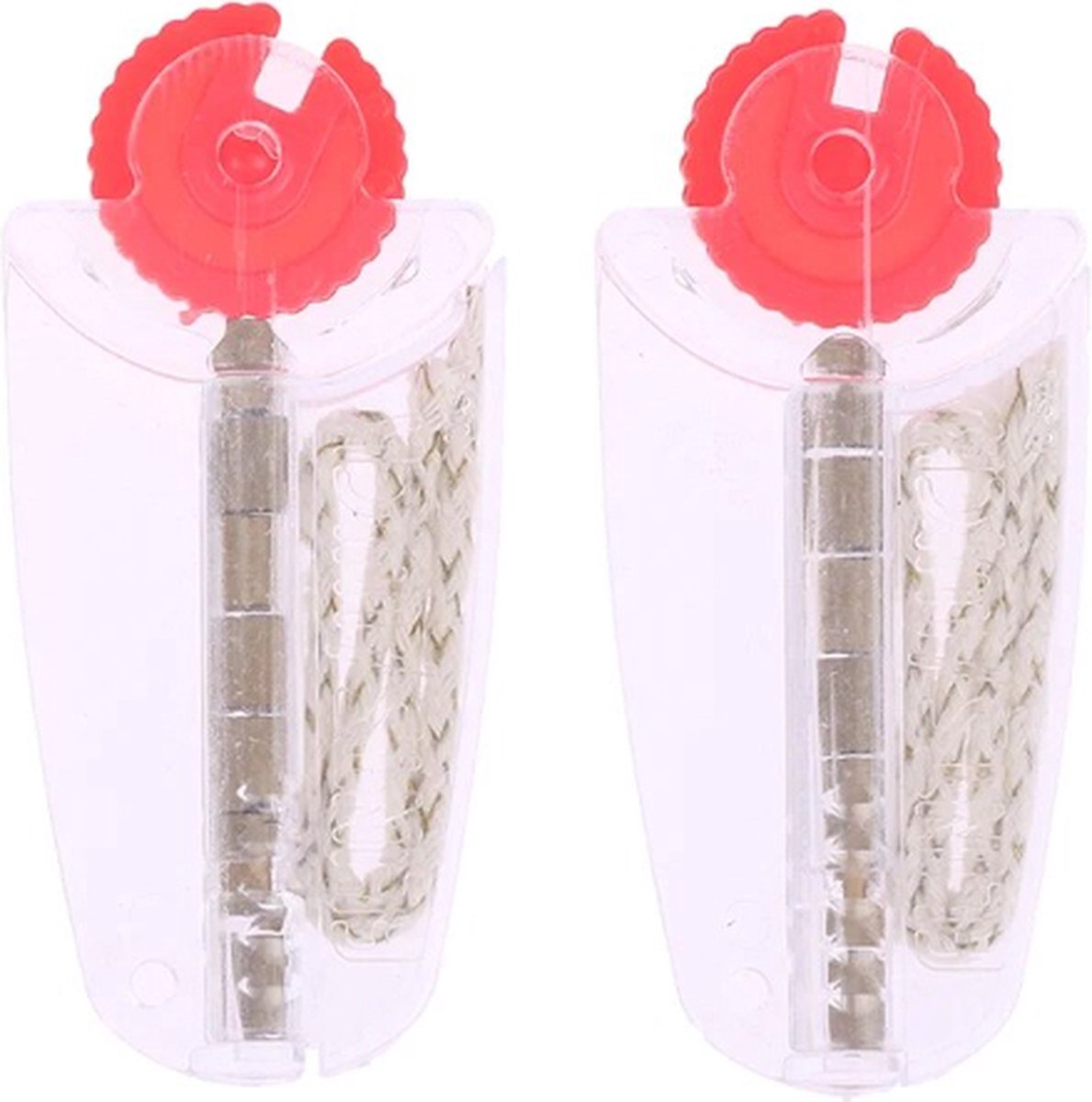 2x Flint Dispenser With Wick | 12 Flints | 2 Wicks