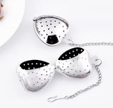 Stainless Steel Heart-shaped Tea Infuser | Male Tea Filter | Separate Tea Strainer | Herb Heart | Sieve | Tongs | Infuser | Tea Egg | Mr Tea | Little Tea Man | Stainless Steel - Side View