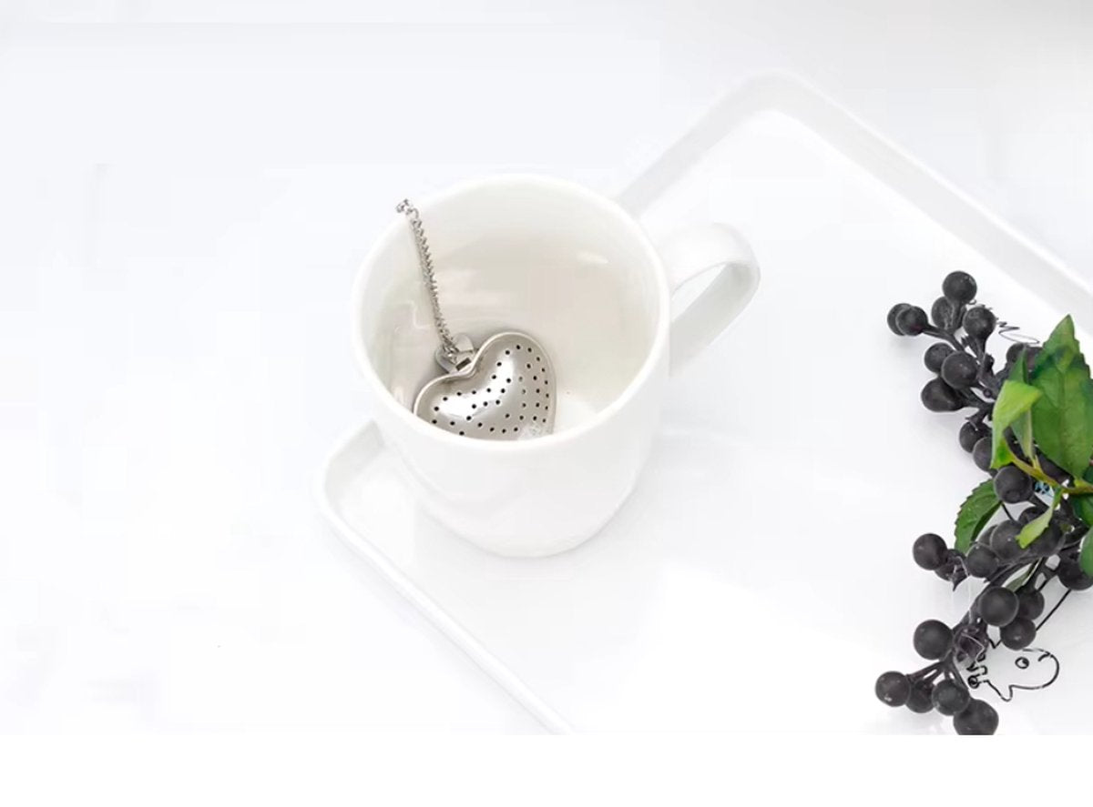 Stainless Steel Heart-shaped Tea Infuser | Male Tea Filter | Separate Tea Strainer | Herb Heart | Sieve | Tongs | Infuser | Tea Egg | Mr Tea | Little Tea Man | Stainless Steel