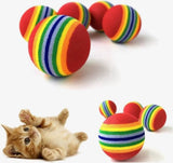 4 Pieces Cat Balls | Cat Toys | Cat Toys | Interactive Play | Kittens | 3.5 CM | Rainbow 4 Pieces