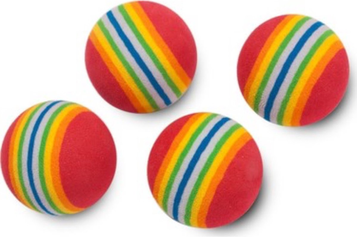4 Pieces Cat Balls | Cat Toys | Cat Toys | Interactive Play | Kittens | 3.5 CM | Rainbow 4 Pieces