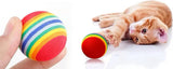 4 Pieces Cat Balls | Cat Toys | Cat Toys | Interactive Play | Kittens | 3.5 CM | Rainbow 4 Pieces - Rear View