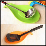 Spoon Mat | Kitchen Utensil Holder | Kitchen Tool | Kitchen Accessories | Heat Resistant | Silicone | Keep Your Countertop Clean | 20x10 CM | BLUE - Side View