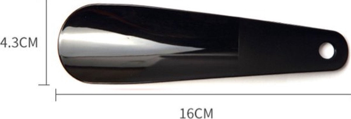Plastic Shoehorn 16 CM | Shoe Entry Aid | Shoe Accessories | BLACK