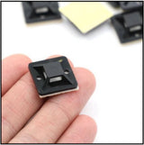 Self-Adhesive Saddles | Cable Base for Cable Ties | Cable Ties | Base | 50 Pieces | 20x20mm