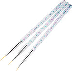 Nail Art Pens Set of 3 | Nail Brushes | silver