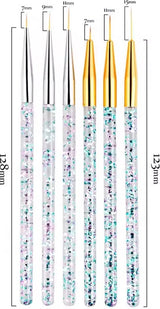 Nail Art Pens Set of 3 | Nail Brushes | silver