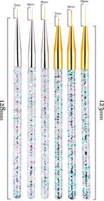 Nail Art Pens Set of 3 | Nail Brushes | silver