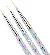 Nail Art Pens Set of 3 | Nail Brushes | silver