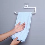 Kitchen Roll Hanger | Kitchen Roll Holder | Kitchen Roll Holder | Foil Holder | Self-Adhesive | White - Front View
