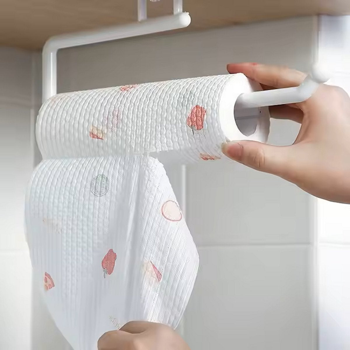 Kitchen Roll Hanger | Kitchen Roll Holder | Kitchen Roll Holder | Foil Holder | Self-Adhesive | White