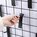 Gridwall Hooks 30 Pieces - 10/15/20cm - Iron - Black - Commercial Quality - Grid Wall Panels Accessory - Garage - Shop - Storage accessories