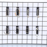 Gridwall Hooks 30 Pieces - 10/15/20cm - Iron - Black - Commercial Quality - Grid Wall Panels Accessory - Garage - Shop - Storage accessories - Rear View