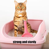 Cat Litter Scoop | Poop Scoop | 25 CM | Small Holes | BLUE - Close-Up Angle