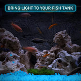 100x! Glow In The Dark Stones | Decorative Stones | Aquarium Pebbles | Garden Stones | Blue - Front View