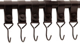 Brute Strength - Multifunctional Hook with Leather Loop - Cognac - 4 pieces - Coat Hook - Camping Hook - Leather - Hanging Hooks - Towel Hooks - Front View