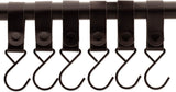 Brute Strength - Multifunctional Hook with Leather Loop - Cognac - 4 pieces - Coat Hook - Camping Hook - Leather - Hanging Hooks - Towel Hooks - Top-Down View