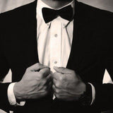 Bow tie – anthracite – bow – bow tie - pre-tied - Low Angle