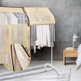 Dustproof Clothes Rack Cover Expandable Hanging Closet Cover Shoulder Dust Cover Clothes Protector for Coats Suits Dresses Beige