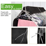 Dustproof Clothes Rack Cover Expandable Hanging Closet Cover Shoulder Dust Cover Clothes Protector for Coats Suits Dresses Black - Low Angle