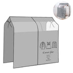 Dustproof Clothes Rack Cover Expandable Hanging Closet Cover Shoulder Dust Cover Clothes Protector for Coats Suits Dresses Grey