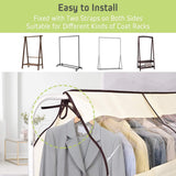 Dustproof Clothes Rack Cover Expandable Hanging Closet Cover Shoulder Dust Cover Clothes Protector for Coats Suits Dresses Grey - Low Angle