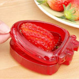 PEACNNG 2pcs Set Kitchen Fruit Gadget Tools Strawberry Slicer Cutter Strawberry Corer Strawberry Huller Leaf Stem Remover - 45-Degree Angle