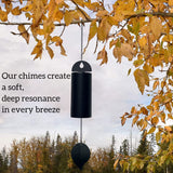 Deep Resonance Serenity Bell Large Metal Cylinder Wind Chimes Outdoor Windbell Deep Tone 30 Inch Garden Wind Chimes for Patio and Terrace Musical Windchime Outdoor and Home Decoration - Top-Down View