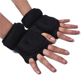 Weighted Exercise Gloves, Pair of 2 lb,Sandbag Weight Bearing Training Gloves Fitness Gloves with Wrist Suort for Gym Boxing, Cross Training, Cardio Workouts Black free size