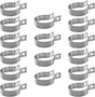 16 Pcs Brace Bands Chain Link Fence, Galvanized Steel Chain Link Brace Band Use for 1-7/8" Outside Diameter Post/Pipe, Gate, Fences Panels Silver
