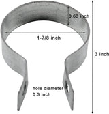 16 Pcs Brace Bands Chain Link Fence, Galvanized Steel Chain Link Brace Band Use for 1-7/8
