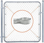 16 Pcs Brace Bands Chain Link Fence, Galvanized Steel Chain Link Brace Band Use for 1-7/8" Outside Diameter Post/Pipe, Gate, Fences Panels Silver